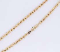 Simple Yellow Gold Rope Chain Necklace