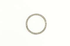 10K White Gold Diamond Encrusted Circle Journey Symbol Pendant