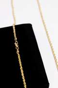 14K Yellow Gold 2.4mm Solid Rope Chain 20 Inch