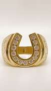Men's 14kt Solid Yellow Gold & CZ Ring