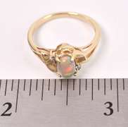 Darling Opal and Diamond Ring in Yellow Gold