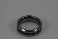 6mm Tungsten Carbide Wedding Band w/Carbin Fiber Inlay Size 5