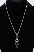 Sterling Silver Natural Garnet Gemstone Pendant