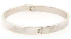 Tiffany & Co. Hinge Lock Bangle Bracelet in 18K and Sterling