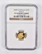 PF70 UCAM 2008-P Australia $15 Gold Koala NGC
