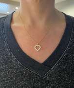 Mémoire 18k Yellow Gold Diamond Heart Pendant Necklace