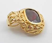 Stunning Bezel Set Garnet Pendant