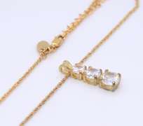 925 Sterling Silver Cubic Zirconia Pendant on Rope Chain Necklace