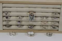 Sterling Silver Curated Ring Assortment Various Sizes & Styles (20 Ring Lot)