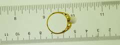 10KT Yellow Gold White Stone Ball Ring