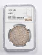 AU55 1898-S Morgan Silver Dollar NGC