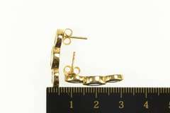 18K Yellow Gold Marquise Tanzanite Tiered Drop Dangle Earrings