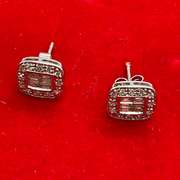 14K WHITE GOLD DIAMOND STUD EARRINGS