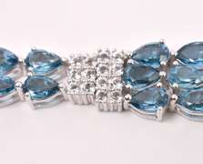 Incredible Topaz Sterling Silver Bracelet