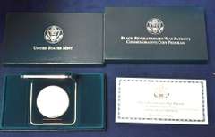 1998 Black Revolutionary War Patriots Silver Proof Commemorative Dollar OGP