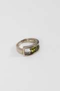 Sterling Silver Natural Peridot Gemstone Ring