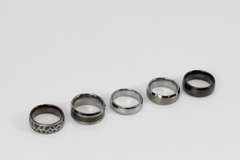 Lot of 5 Size 9 Tungsten Carbide Rings in Various Styles