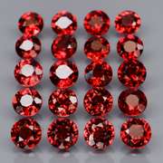 Premium 6.66ct solitaire cut cherry red Garnet set