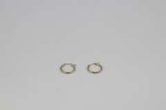 10k Yellow Gold Lever Back Hoop Earring Set Lot of 5 Pairs Various Sizes