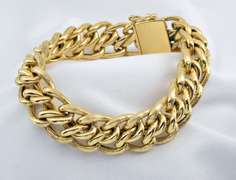 Estate Wide Heavy 14k Bracelet