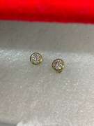 CERTIFIED 14K GOLD DIAMOND STUD EARRINGS