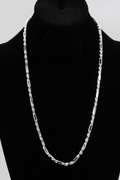 .925 Italian Sterling Silver 4mm FigaRope Chain 24 Inches