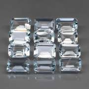 Large 4.98ct platinum blue emerald cut Aquamarine set