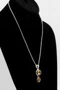 .925 Sterling Silver Pendant w/ Citrine Gemstones