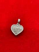 14K WHITE GOLD AND DIAMOND PENDANT