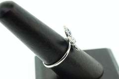 Majestic 18k White Gold Butterfly Ring with Sapphire flaps and Diamond trims