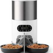 Double Meal Feeder Double Meal Tray Stainless Steel