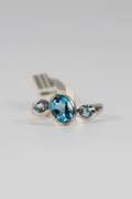 Sterling Silver Natural Blue Topaz Gemstone Ring