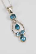 Sterling Silver Blue Topaz Pendant