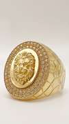 Men's 14kt Solid Yellow Gold & CZ Ring