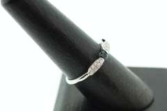 Lovely Sapphire Pair 18k Gold Diamond Crusted Ring