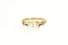 14K Yellow Gold 8.0mm Classic Pearl Simple Statement Ring