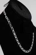 .925 Sterling Silver 5.7mm Diamond Cut Paperclip Chain 18 Inches