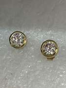 CERTIFIED 14K GOLD DIAMOND STUD EARRINGS