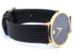 Movado Museum Classic Quartz Black Leather Strap