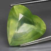Collectors 14.59ct heart cut Prehnite