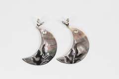 Abalone Shell Pendants Lot of 105 Rhodium Plating Over Brass