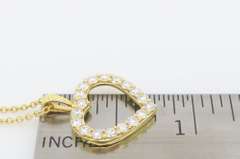 Mémoire 18k Yellow Gold Diamond Heart Pendant Necklace