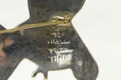 Sterling Silver Abalone Inlay Ornate Hummingbird Vintage Pin/Brooch