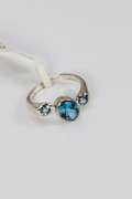Sterling Silver Natural Blue Topaz Gemstone Ring