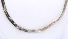 Vintage 925 Sterling Silver Herringbone Necklace