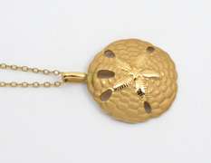 Sand Dollar Pendant on Necklace