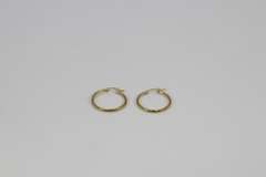 10k Yellow Gold Lever Back Hoop Earring Set Lot of 5 Pairs Various Sizes