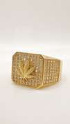 Men's 14kt Solid Yellow Gold & CZ Ring