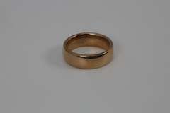 7mm Rose Gold Plated Tungsten Carbide Wedding Band Size 9