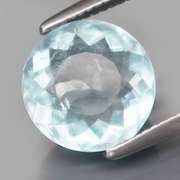 Bright 1.61ct sky blue round cut Aquamarine